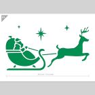 A3 Kerstman Rendier Slee Sjabloon