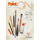 Clairefontaine Paint-ON A4 Blok - Wit