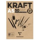 Clairefontaine Kraftpapier A5 Blok - Bruin