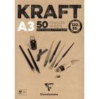 Clairefontaine Kraftpapier A3 Blok - Bruin