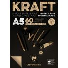 Clairefontaine Kraftpapier A5 Blok - Bruin/Zwart