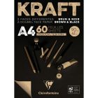 Clairefontaine Kraftpapier A4 Blok - Bruin/Zwart