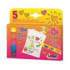 Javana texi max Sunny - 5x Textielstiften set voor licht textiel