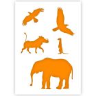 Afrikaanse Dieren Sjabloon in 3 maten