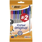 BIC Cristal balpennen 8 + 2 stuks