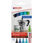 Edding 3000 permanent marker set van 5 koude kleuren