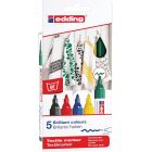 Edding 4500 textielmarker set van 5 basiskleuren