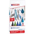 Edding 4500 textielmarker set van 5 koude kleuren