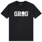 Grog Classic Logo T-shirt wit op zwart