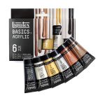 Liquitex Basics Acrylverf set van 6 metallic kleuren - 22ml