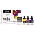 Liquitex Pro Acrylic Ink & Pouring Medium set met 3 primaire kleuren