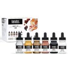 Liquitex Pro Acrylic Ink set met 6 metallic kleuren