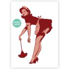 A3 Pin-up Schoonmaakster Sjabloon – 2 Lagen