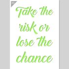 A3 Take the Risk or Lose the Chance Sjabloon