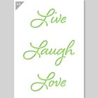A3 Live Laugh Love Sjabloon