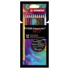 STABILO Aquacolor aquarelpotloden set van 12 kleuren