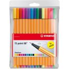 STABILO fineliner point 88 set van 15