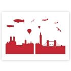 A3 London City Skyline Sjabloon