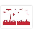 A3 Parijs City Skyline Sjabloon