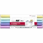 Tombow ABT PRO Marker set van 5 Pastel kleuren