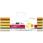 Tombow ABT PRO Marker set van 5 geel tinten