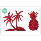 Palmboom &amp; Ananas Sjabloon - A3 Formaat