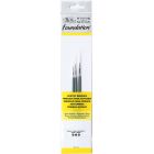 Winsor & Newton Foundation Acrylverf penselen set van 3 stuks - rond met korte steel