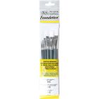Winsor & Newton Foundation Acrylverf penselen set van 6 stuks met lange steel