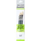 Winsor & Newton Foundation platte Olieverf penselen set van 3 stuks