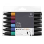 Winsor & Newton Promarker Brush set van 6 Diepe tinten