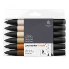Winsor & Newton Promarker Brush set van 6 Huidtinten