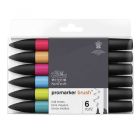 Winsor & Newton Promarker Brush set van 6 Midden tinten