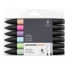 Winsor & Newton Promarker Brush set van 6 Pasteltinten