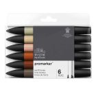 Winsor & Newton Promarker set van 6 Aardetinten