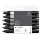 Winsor & Newton Promarker set van 6 Grijstinten