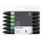 Winsor & Newton Promarker set van 6 Groentinten
