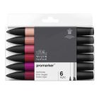 Winsor & Newton Promarker set van 6 Roodtinten