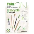 Clairefontaine Paint-ON Mixed Media Recycled A5 Blok –  Wit