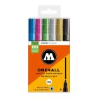 Molotow ONE4ALL Acrylstiften Metallic Set van 6 tinten - 2mm