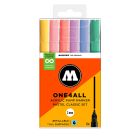 Molotow ONE4ALL Acrylstiften Pastel Classic Set van 6 tinten - 2mm