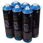 MTN Mega Colors - 6x 600 ml Blauw Pakket