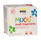 MUCKI - 4x 150ml textiel vingerverf set