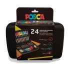 Posca markers etui met 24 verschillende verfstiften