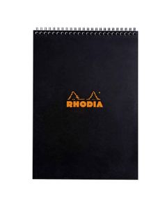 Rhodia Classic notitieblok A4 - Ruitjes bedrukt & zwarte kaft