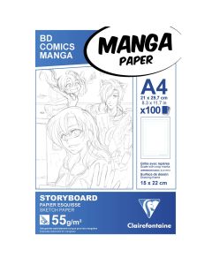Clairefontaine Manga Paper - A4 storyboard papier - 1-voudige indeling