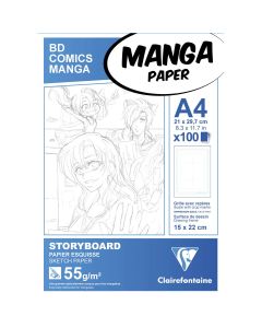 Clairefontaine Manga Paper - A4 storyboard papier - 6-voudige indeling