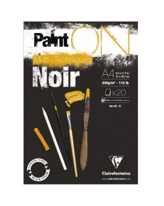Clairefontaine Paint-ON A4 Blok - Zwart