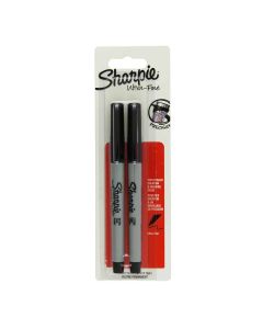 Sharpie Zwarte Permanent Marker, Ultra Fine 0.5 mm - 2x pack