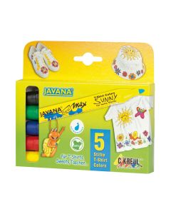 Javana texi max Sunny - 5x Textielstiften set voor licht textiel