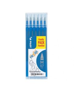 Pilot FriXion Ball - Set van 6 Blauwe Vullingen - Medium Tip